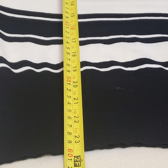 Who What Wear Black and White Stripes Sweater - Picture 9 of 10